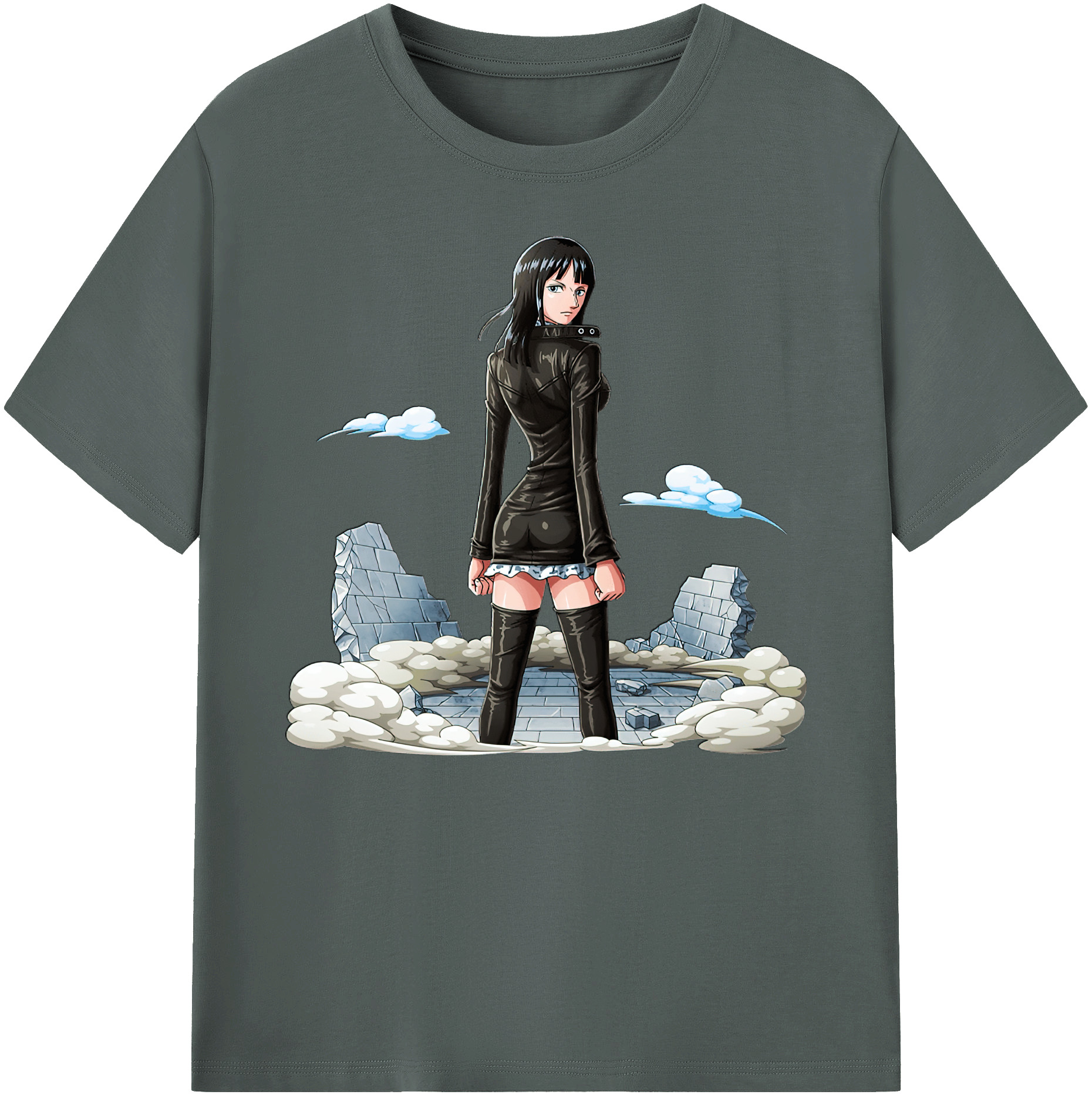 ワンピース ニコ・ロビン ONE PIECE Nico Robin 綿100％ メンズ半袖Tシャツ｜肌触りやわらか＆通気性